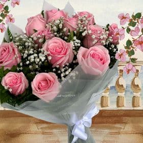 thumb-buque-classico-com-rosas-cor-de-rosa-12-rosas-0