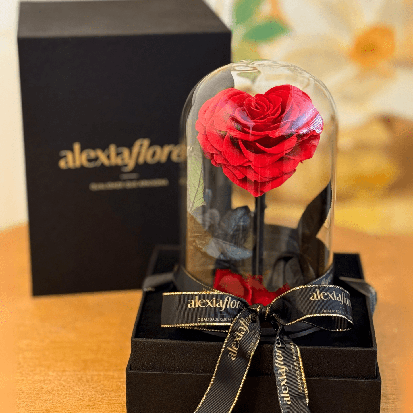 Rosa Preservada Coração