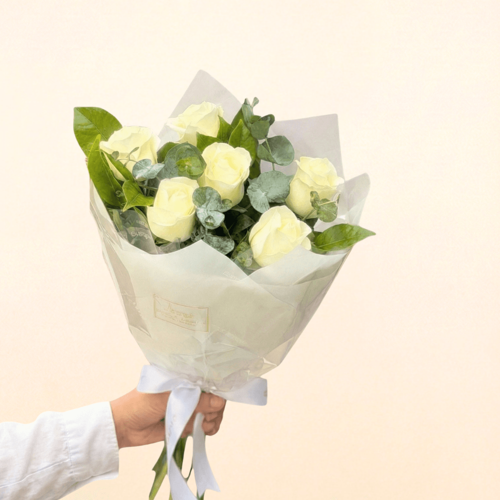 Buquê com 6 Rosas Branca